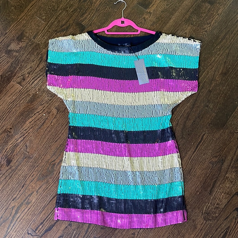 Corey Lynn Calter sequin embellished short tshirt dress size Large